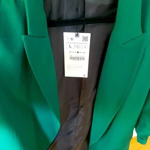 Brand new with tags green Zara blazer